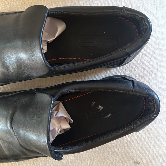 Coach Men’s Ronan Leather Slip On Loafers Shoes Black Size 9 main image 3